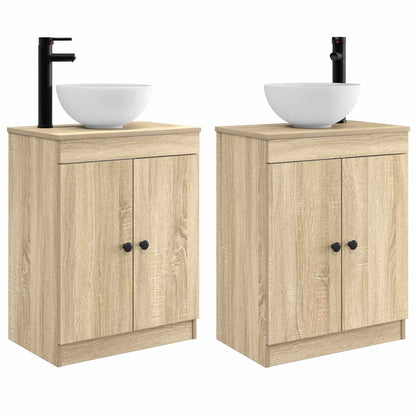 vidaXL Bathroom Vanity with Sink Sonoma Oak 54 x 35 x 83 cm