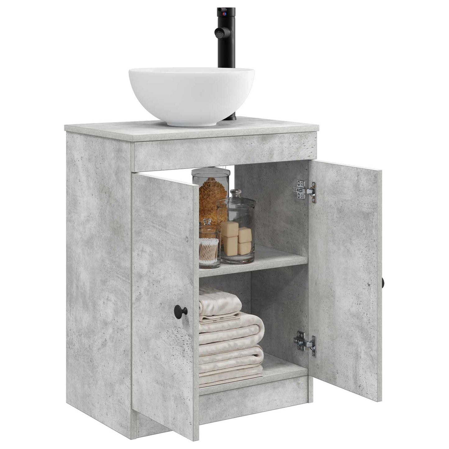 vidaXL Bathroom Vanity with Sink Concrete Grey 54 x 35 x 83 cm