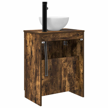 vidaXL Bathroom Vanity with Sink Smoked Oak 54 x 35 x 83 cm