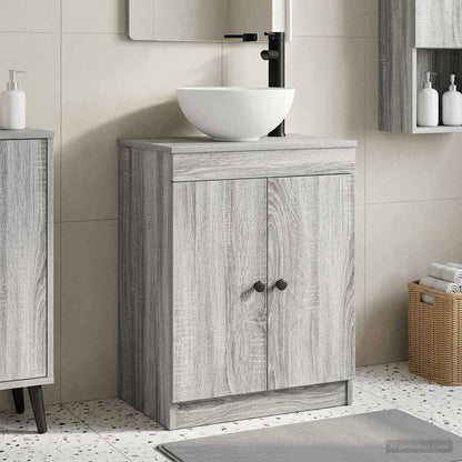 vidaXL Bathroom Vanity with Sink Grey Sonoma 54 x 35 x 83 cm