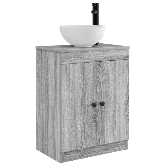 vidaXL Bathroom Vanity with Sink Grey Sonoma 54 x 35 x 83 cm
