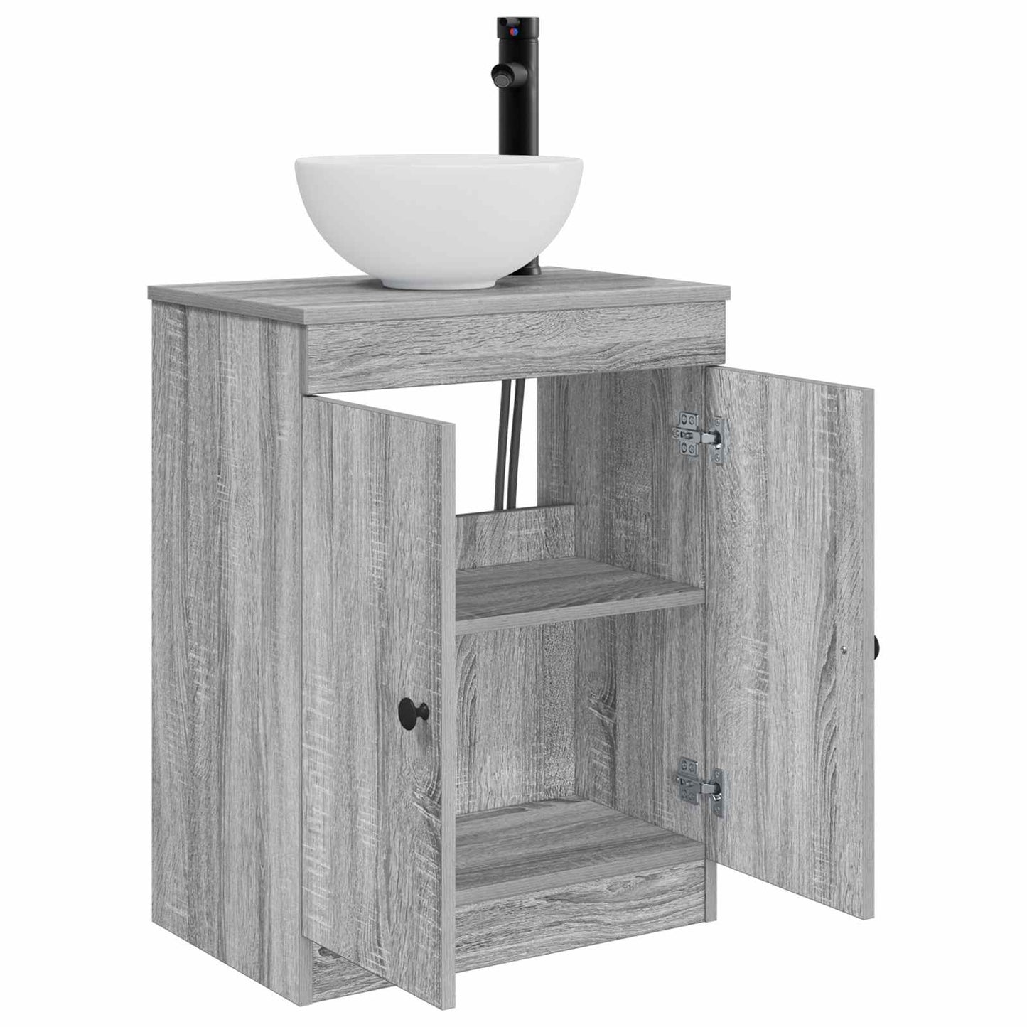 vidaXL Bathroom Vanity with Sink Grey Sonoma 54 x 35 x 83 cm