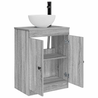 vidaXL Bathroom Vanity with Sink Grey Sonoma 54 x 35 x 83 cm