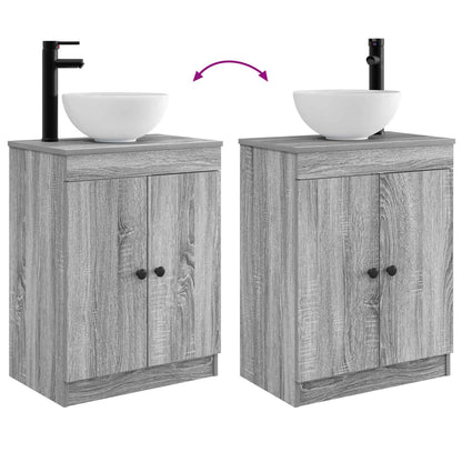 vidaXL Bathroom Vanity with Sink Grey Sonoma 54 x 35 x 83 cm