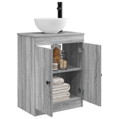 vidaXL Bathroom Vanity with Sink Grey Sonoma 54 x 35 x 83 cm
