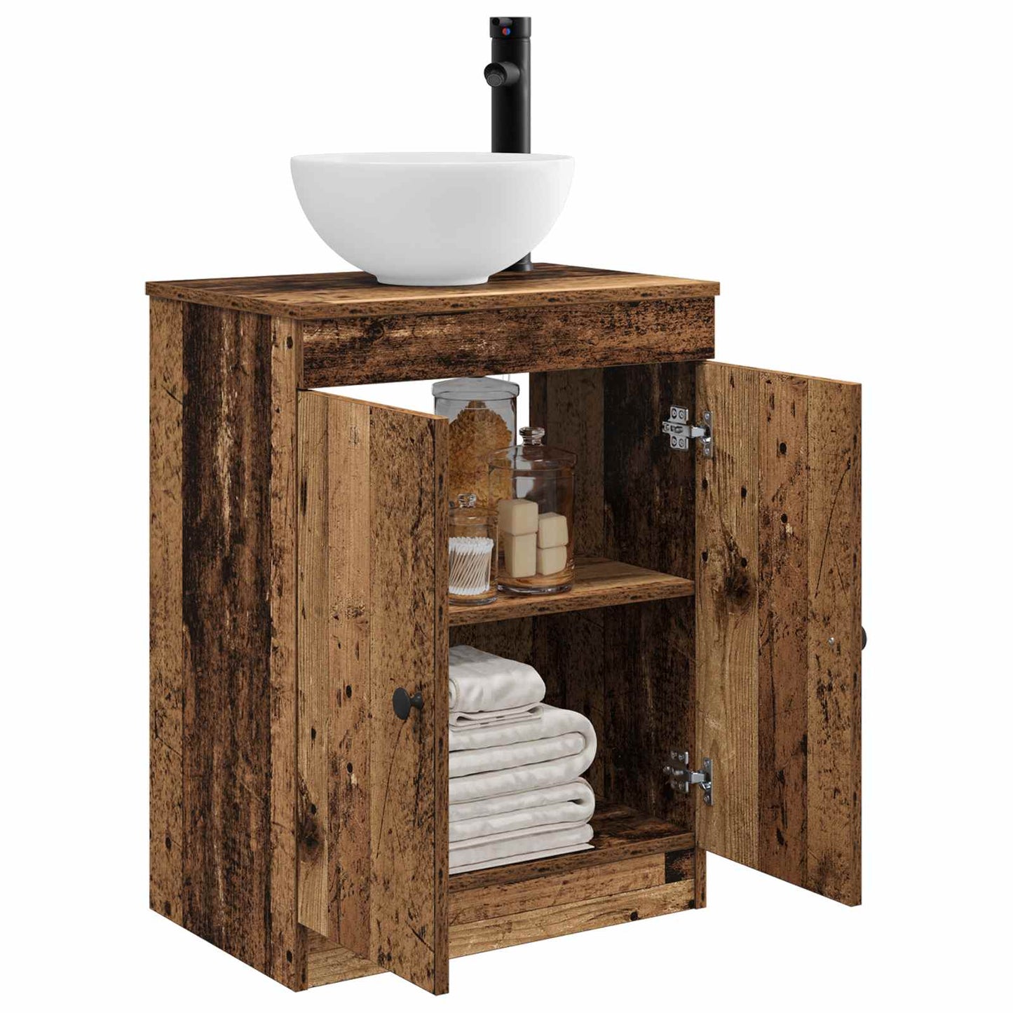vidaXL Bathroom Vanity with Sink Old Wood 54 x 35 x 83 cm