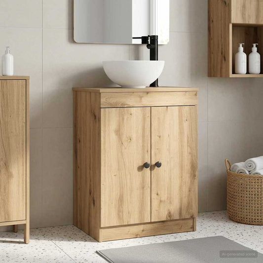 vidaXL Bathroom Vanity with Sink Artisan Oak 54 x 35 x 83 cm