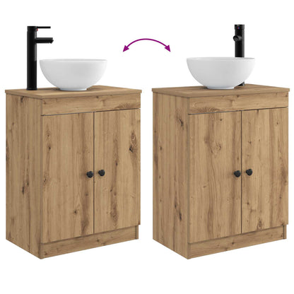 vidaXL Bathroom Vanity with Sink Artisan Oak 54 x 35 x 83 cm