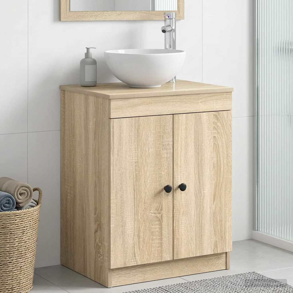 vidaXL Bathroom Cabinet Sonoma Oak 54 x 41 x 70 cm Engineered Wood