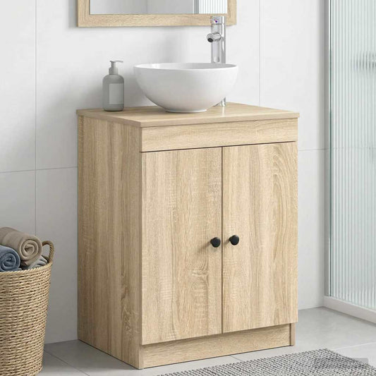 vidaXL Bathroom Cabinet Sonoma Oak 54 x 41 x 70 cm Engineered Wood