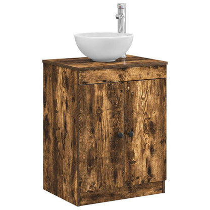 vidaXL Bathroom Cabinet Smoked Oak 54 x 41 x 70 cm Engineered Wood