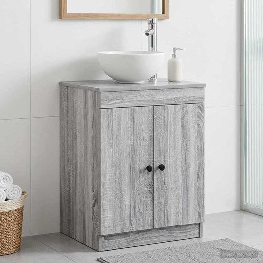 vidaXL Bathroom Cabinet Grey Sonoma 54 x 41 x 70 cm Engineered Wood
