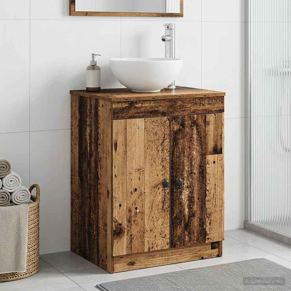 vidaXL Bathroom Cabinet Old Wood 54 x 41 x 70 cm Engineered Wood