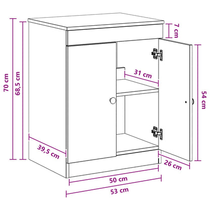vidaXL Bathroom Cabinet Old Wood 54 x 41 x 70 cm Engineered Wood