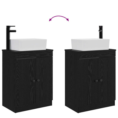 vidaXL Bathroom Vanity with Sink Black 54 x 35 x 83 cm Engineered Wood