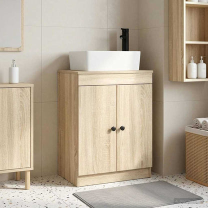 vidaXL Bathroom Vanity with Sink Sonoma Oak 54 x 35 x 83 cm