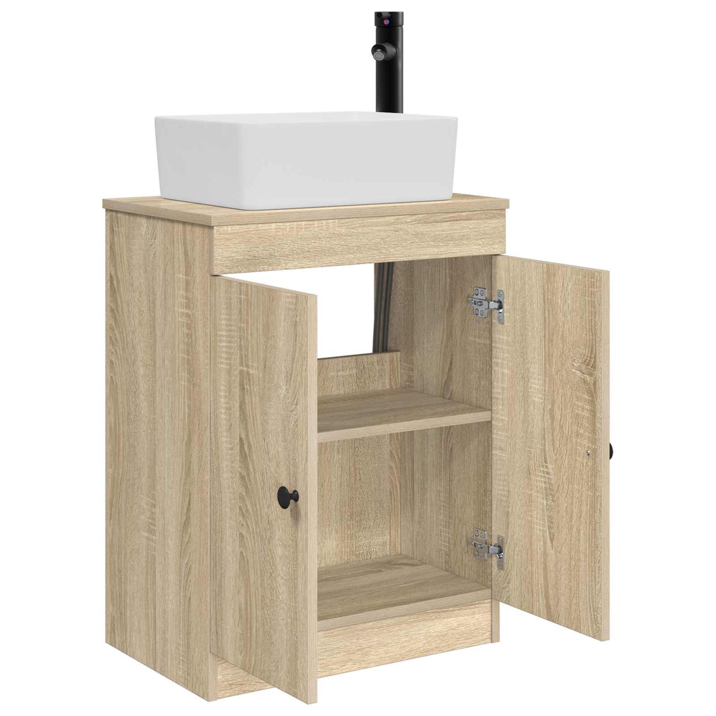 vidaXL Bathroom Vanity with Sink Sonoma Oak 54 x 35 x 83 cm