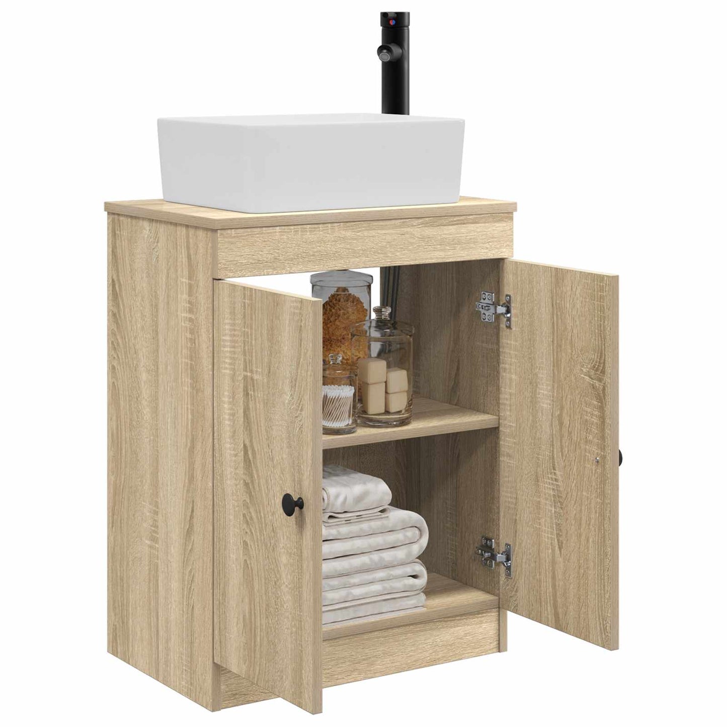 vidaXL Bathroom Vanity with Sink Sonoma Oak 54 x 35 x 83 cm