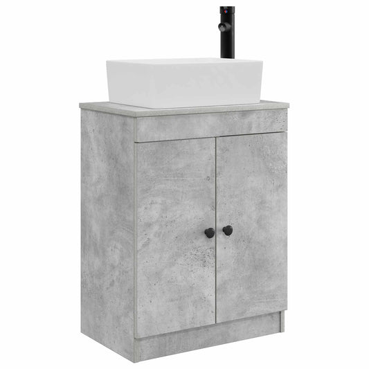 vidaXL Bathroom Vanity with Sink Concrete Grey 54 x 35 x 83 cm