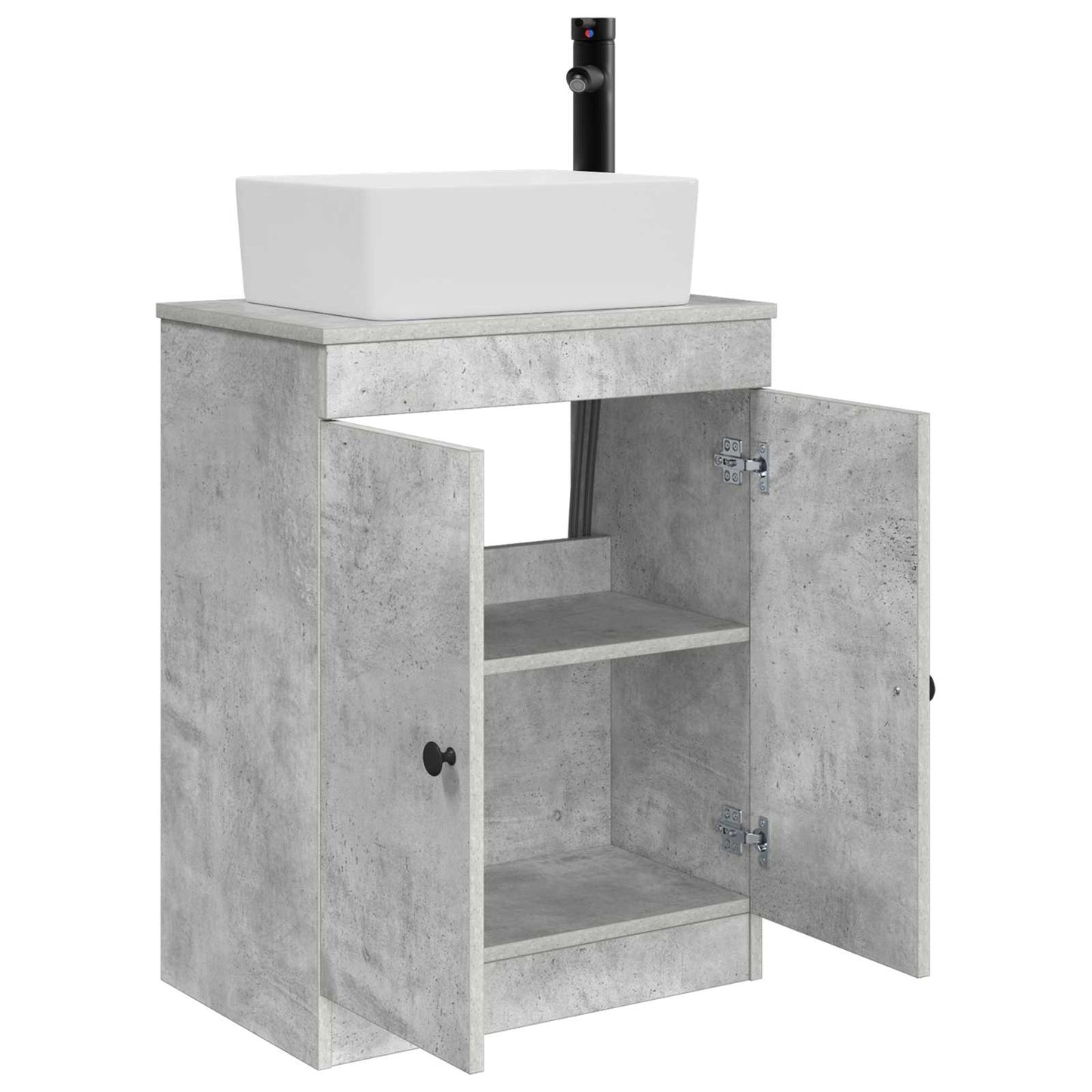 vidaXL Bathroom Vanity with Sink Concrete Grey 54 x 35 x 83 cm