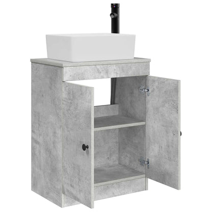 vidaXL Bathroom Vanity with Sink Concrete Grey 54 x 35 x 83 cm
