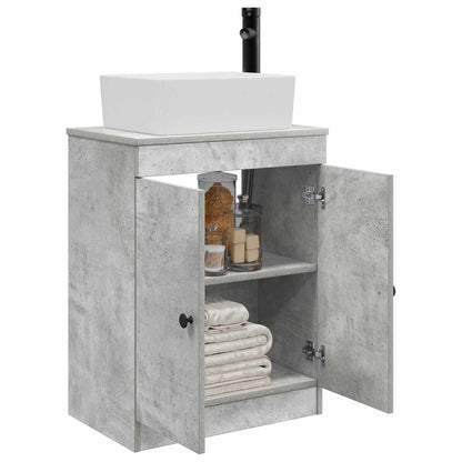 vidaXL Bathroom Vanity with Sink Concrete Grey 54 x 35 x 83 cm