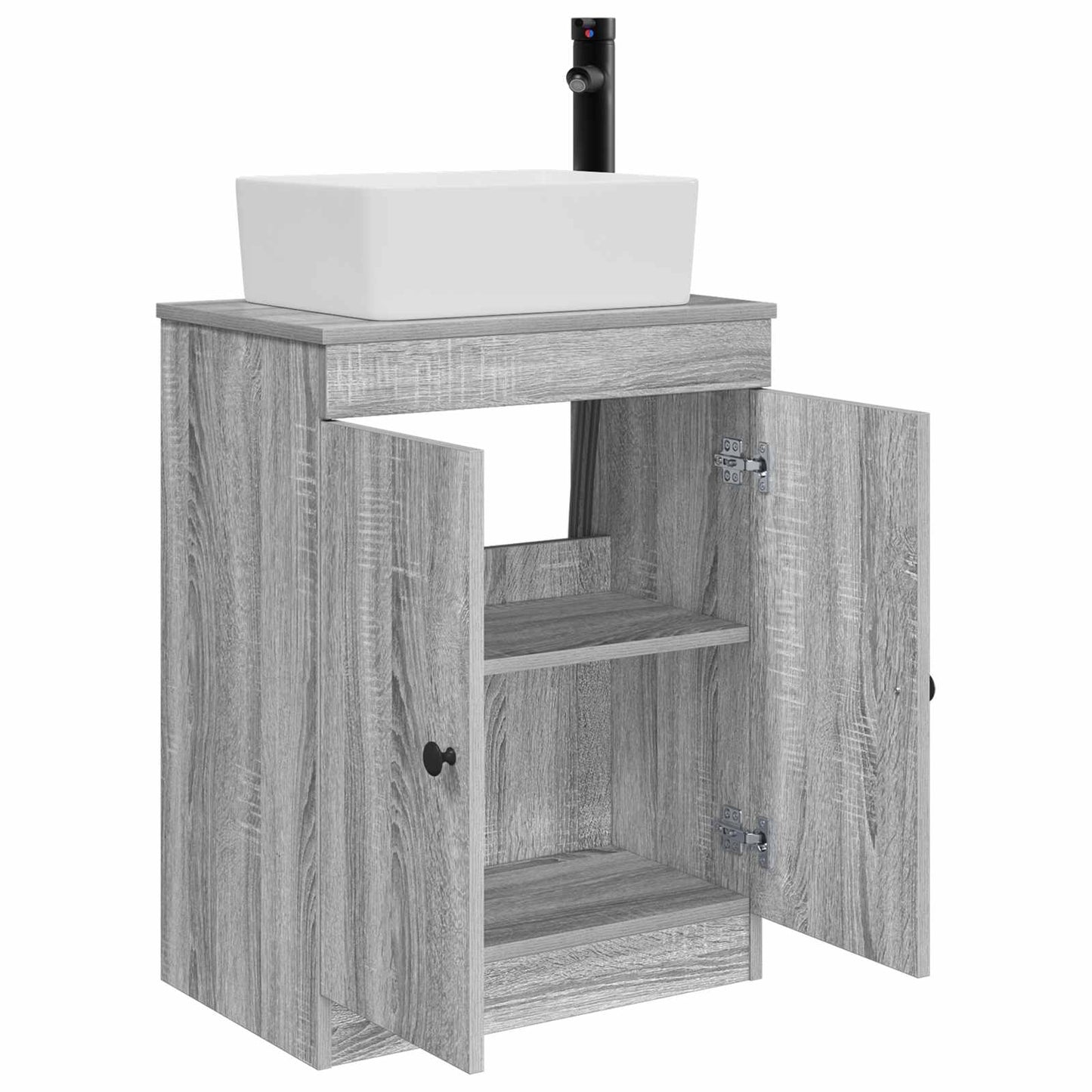 vidaXL Bathroom Vanity with Sink Grey Sonoma 54 x 35 x 83 cm
