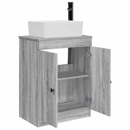 vidaXL Bathroom Vanity with Sink Grey Sonoma 54 x 35 x 83 cm