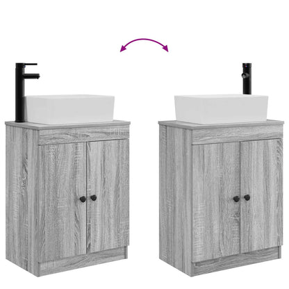 vidaXL Bathroom Vanity with Sink Grey Sonoma 54 x 35 x 83 cm