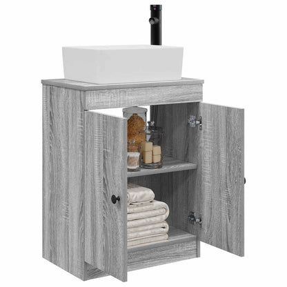vidaXL Bathroom Vanity with Sink Grey Sonoma 54 x 35 x 83 cm