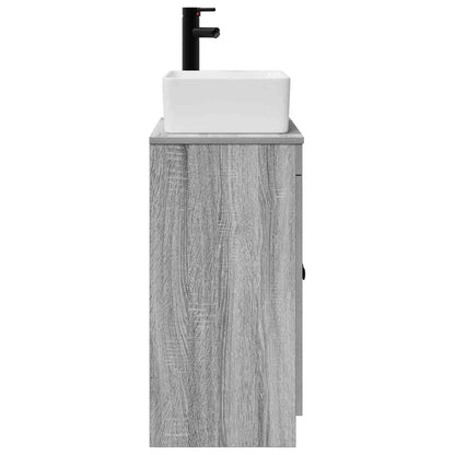 vidaXL Bathroom Vanity with Sink Grey Sonoma 54 x 35 x 83 cm