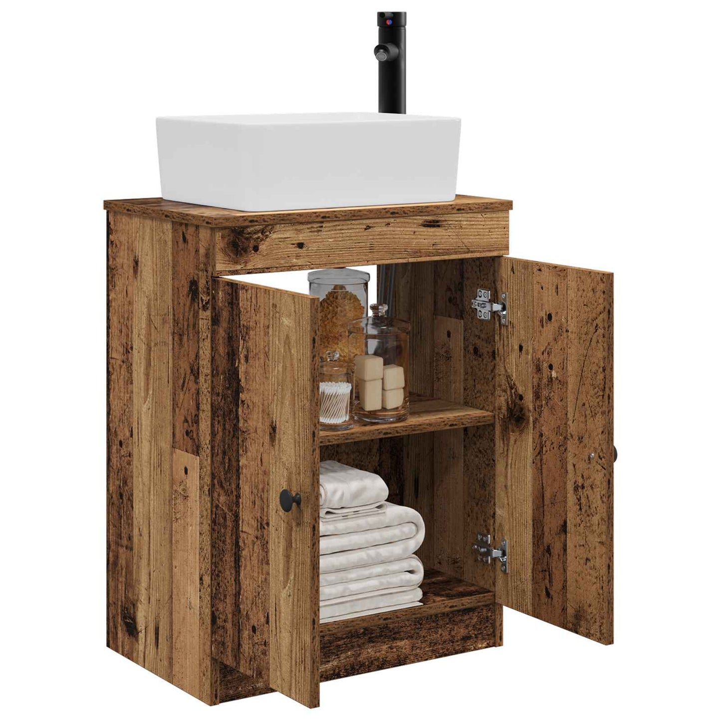 vidaXL Bathroom Vanity with Sink Old Wood 54 x 35 x 83 cm