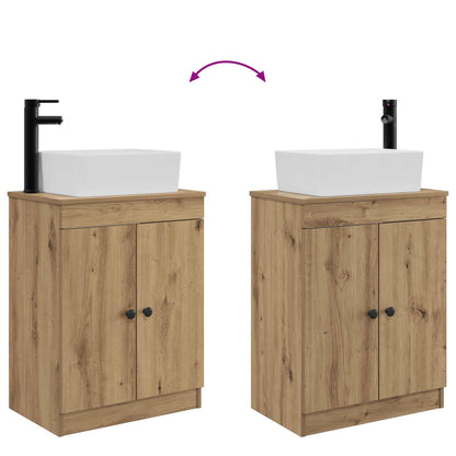 vidaXL Bathroom Vanity with Sink Artisan Oak 54 x 35 x 83 cm