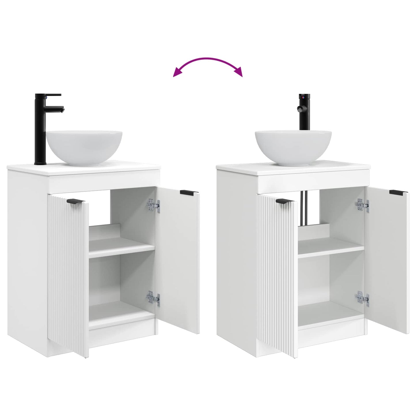 vidaXL Bathroom Vanity with Sink White 54 x 35 x 83 cm Engineered Wood