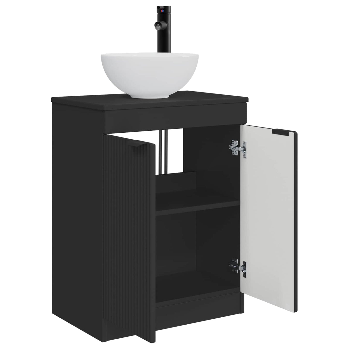 vidaXL Bathroom Vanity with Sink Black 54 x 35 x 83 cm Engineered Wood
