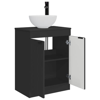 vidaXL Bathroom Vanity with Sink Black 54 x 35 x 83 cm Engineered Wood