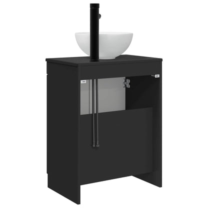vidaXL Bathroom Vanity with Sink Black 54 x 35 x 83 cm Engineered Wood