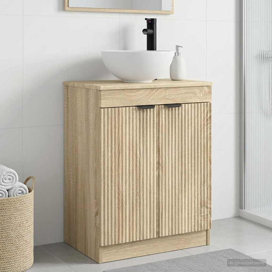 vidaXL Bathroom Vanity with Sink Sonoma Oak 54 x 35 x 83 cm