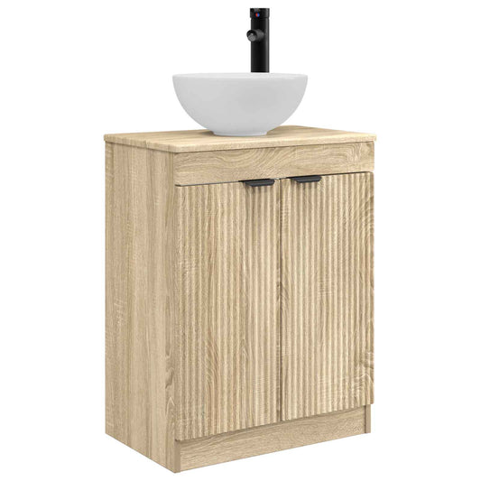 vidaXL Bathroom Vanity with Sink Sonoma Oak 54 x 35 x 83 cm