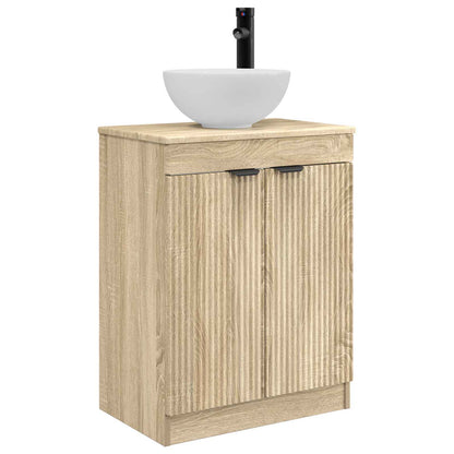 vidaXL Bathroom Vanity with Sink Sonoma Oak 54 x 35 x 83 cm