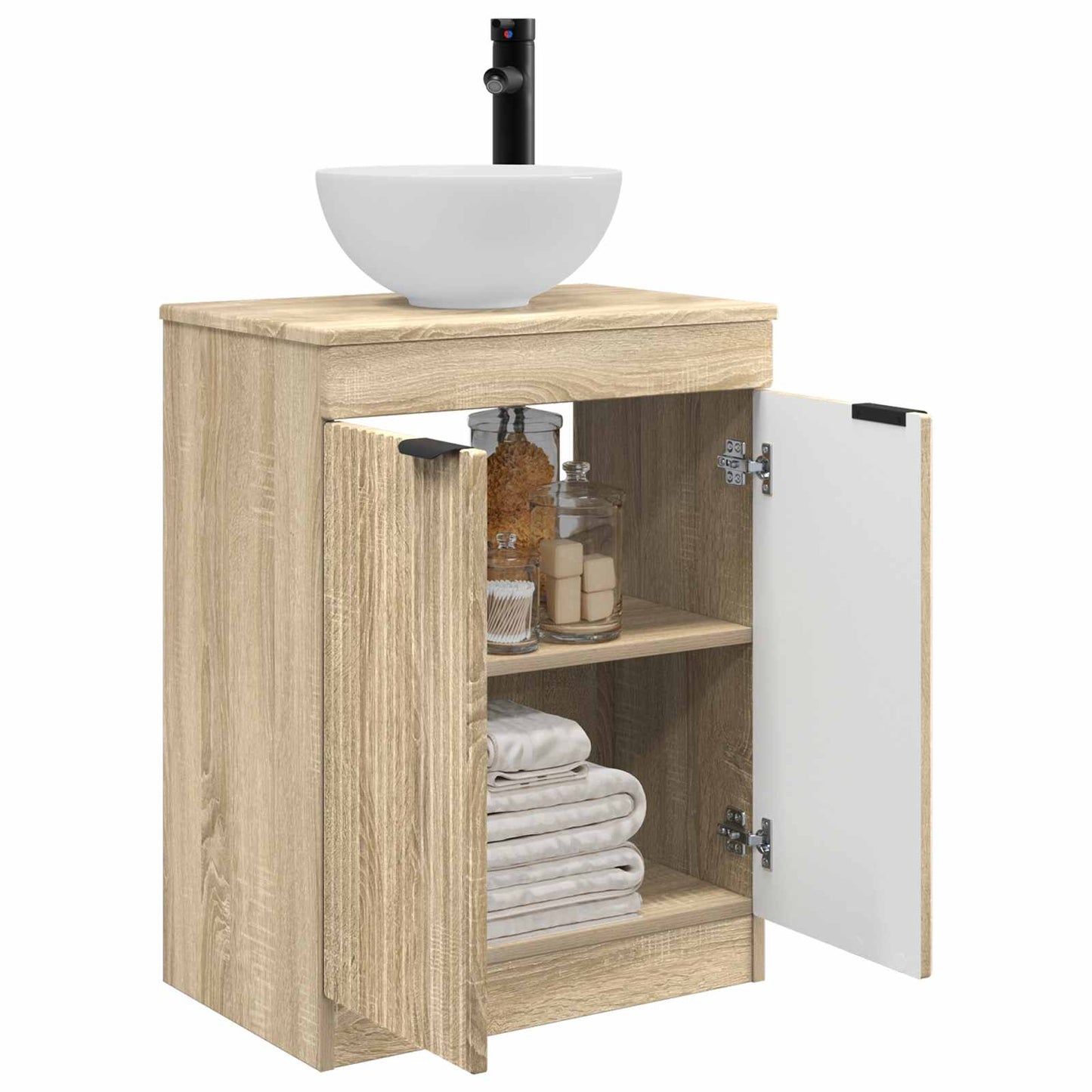 vidaXL Bathroom Vanity with Sink Sonoma Oak 54 x 35 x 83 cm