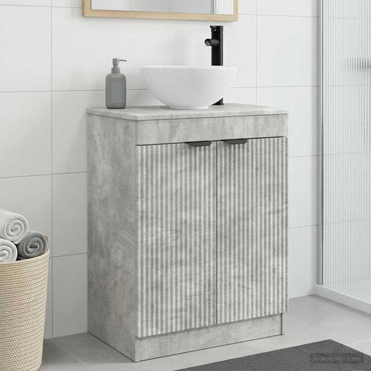 vidaXL Bathroom Vanity with Sink Concrete Grey 54 x 35 x 83 cm
