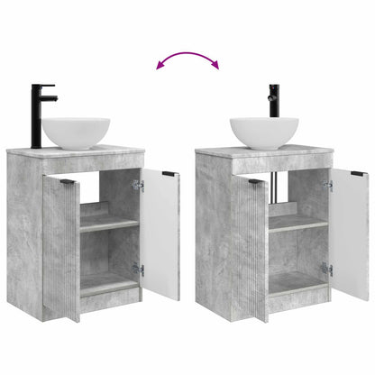 vidaXL Bathroom Vanity with Sink Concrete Grey 54 x 35 x 83 cm