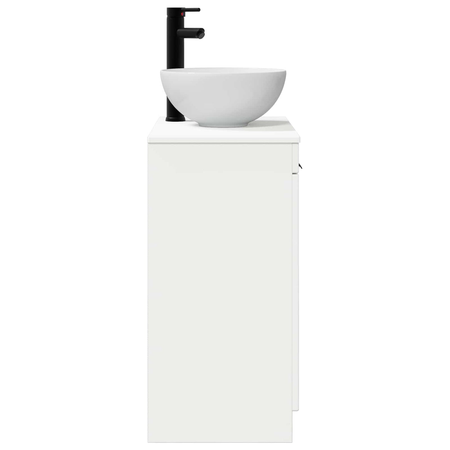 vidaXL Bathroom Vanity with Sink High Gloss White 54 x 35 x 83 cm