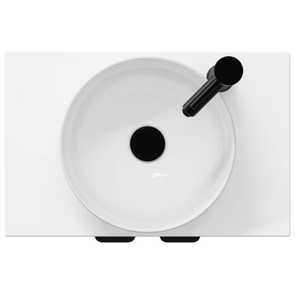 vidaXL Bathroom Vanity with Sink High Gloss White 54 x 35 x 83 cm