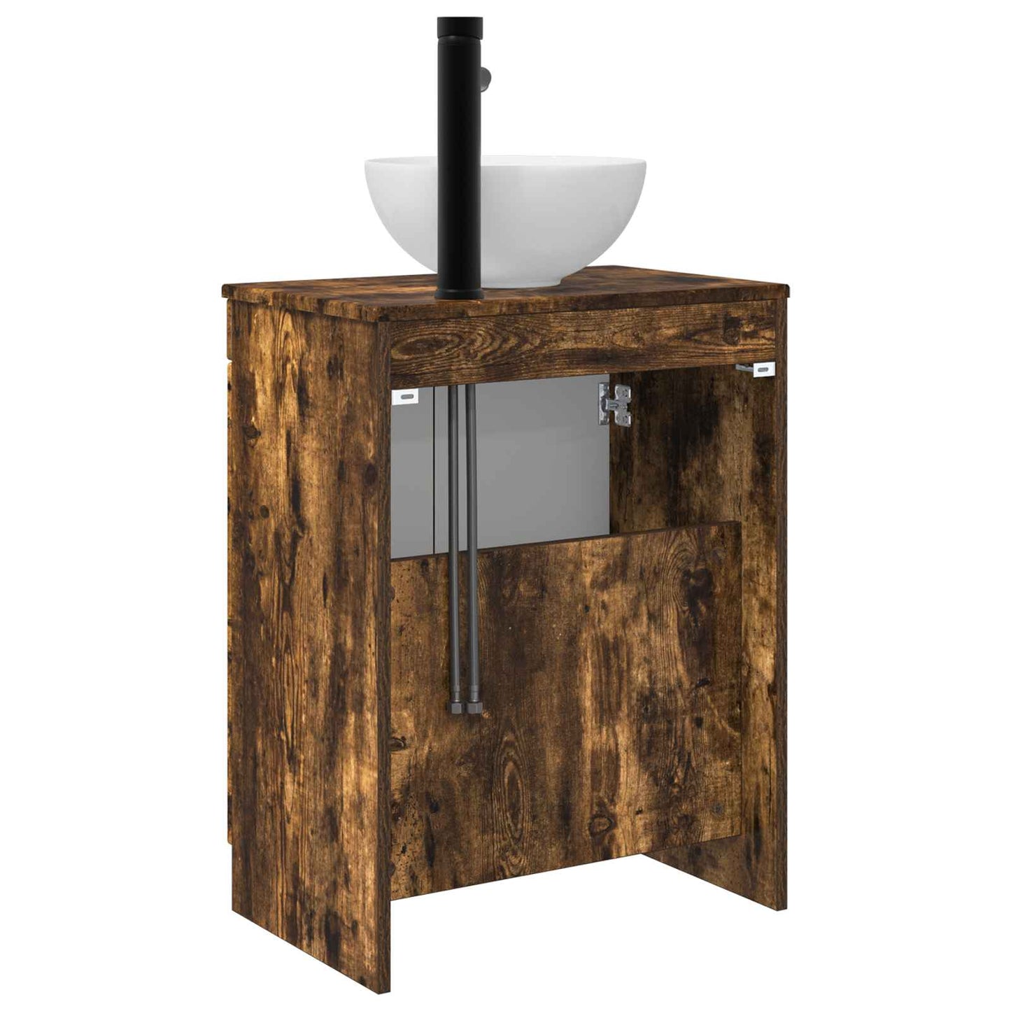 vidaXL Bathroom Vanity with Sink Smoked Oak 54 x 35 x 83 cm