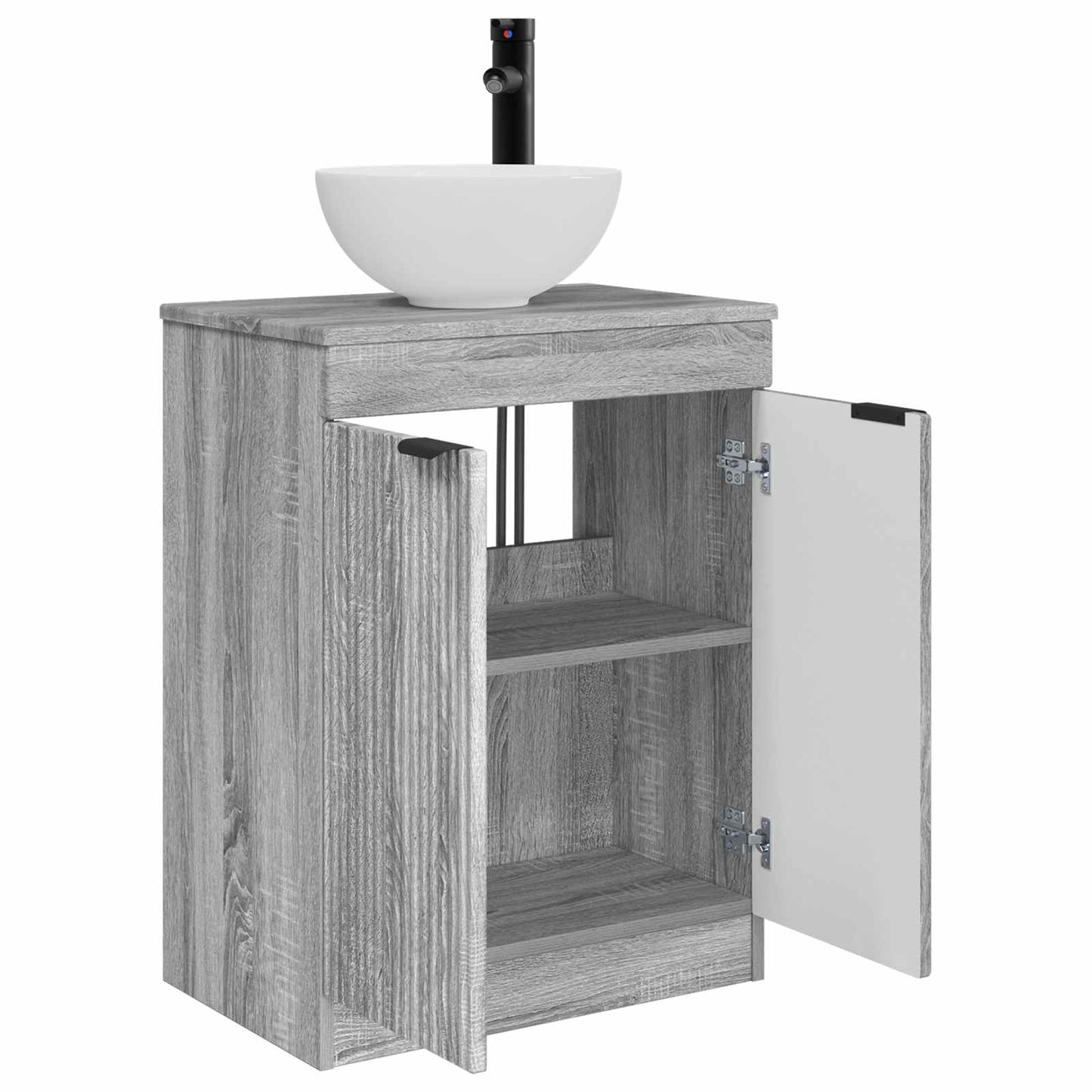 vidaXL Bathroom Vanity with Sink Grey Sonoma 54 x 35 x 83 cm