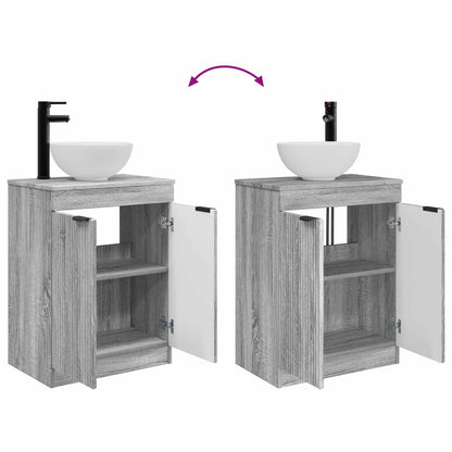 vidaXL Bathroom Vanity with Sink Grey Sonoma 54 x 35 x 83 cm