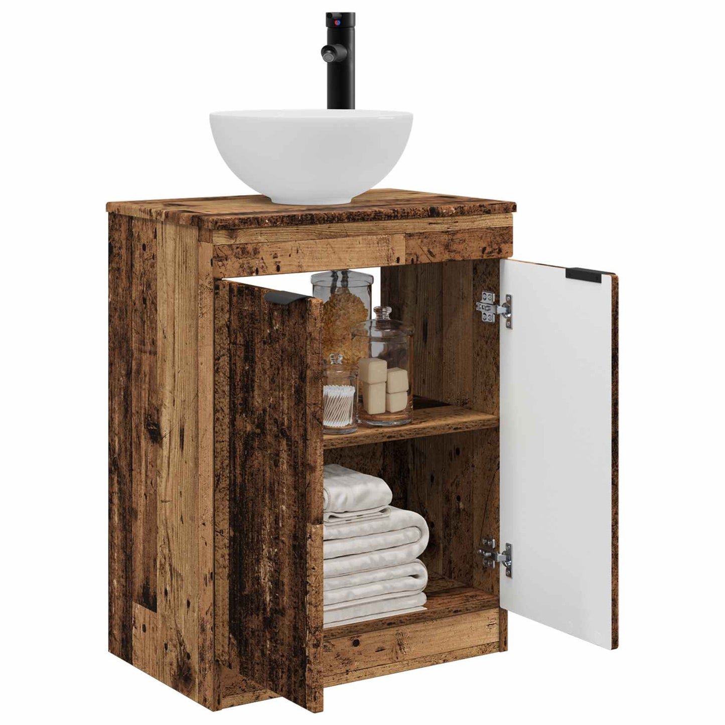 vidaXL Bathroom Vanity with Sink Old Wood 54 x 35 x 83 cm