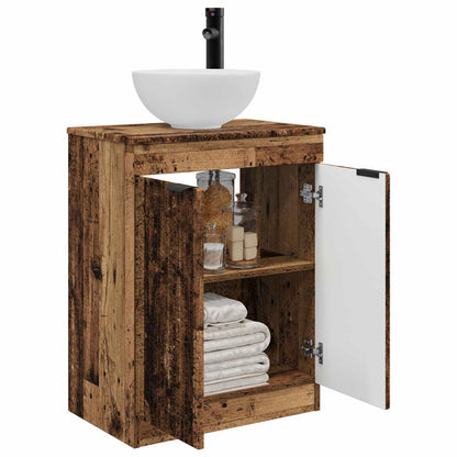 vidaXL Bathroom Vanity with Sink Old Wood 54 x 35 x 83 cm